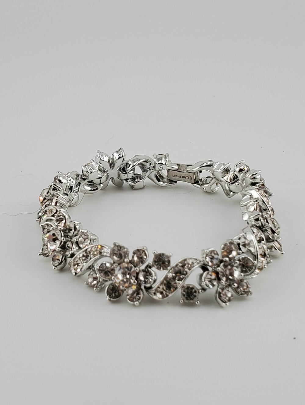 Lisner Floral Rhinestone Tennis Bracelet